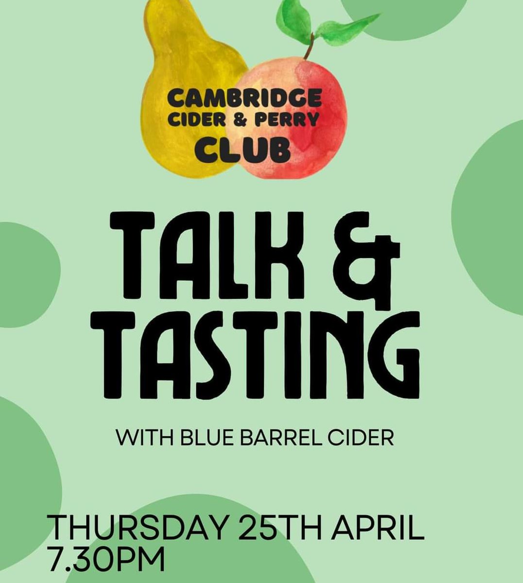 🍐🍐BIG NEWS! 🍎🍎 We are excited to announce we have helped est Cambridge’s 1st Cider & Perry Club alongside local cider maker, Simon Cambridge Cider Co, Becky & Ben former Cambs pub landlords, cider fans M & Rich & Ali CAMRA pubs officer for Cambridge & District branch. 1/3 🧵