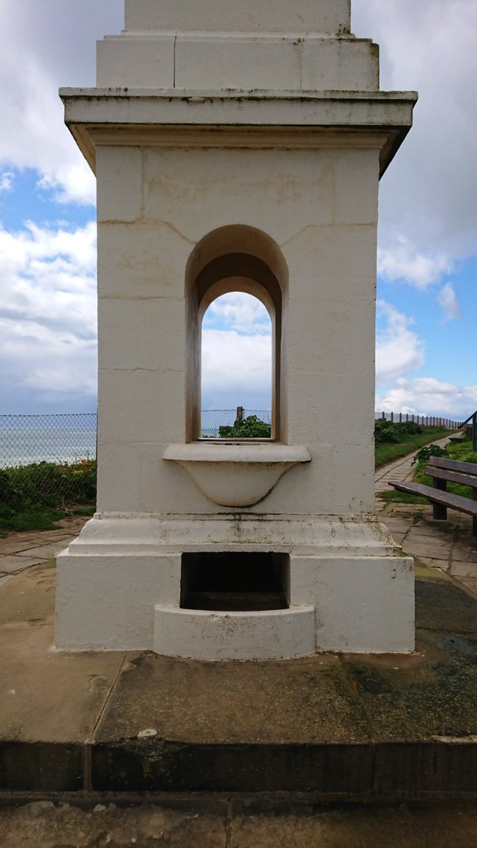 We have now reached the end of the Greenwich Meridian Trail which is marked by this monument at Peacehaven #RouteZero #walking #Spring