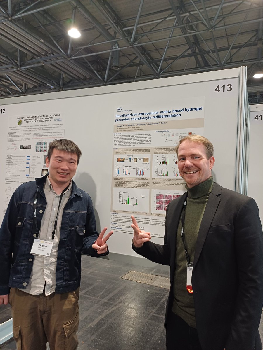 Check out our collaboration with the talented Jiangyao Xu , Poster number 413. A new tissue engineering approach to restore articular cartilage! #OARSI2024