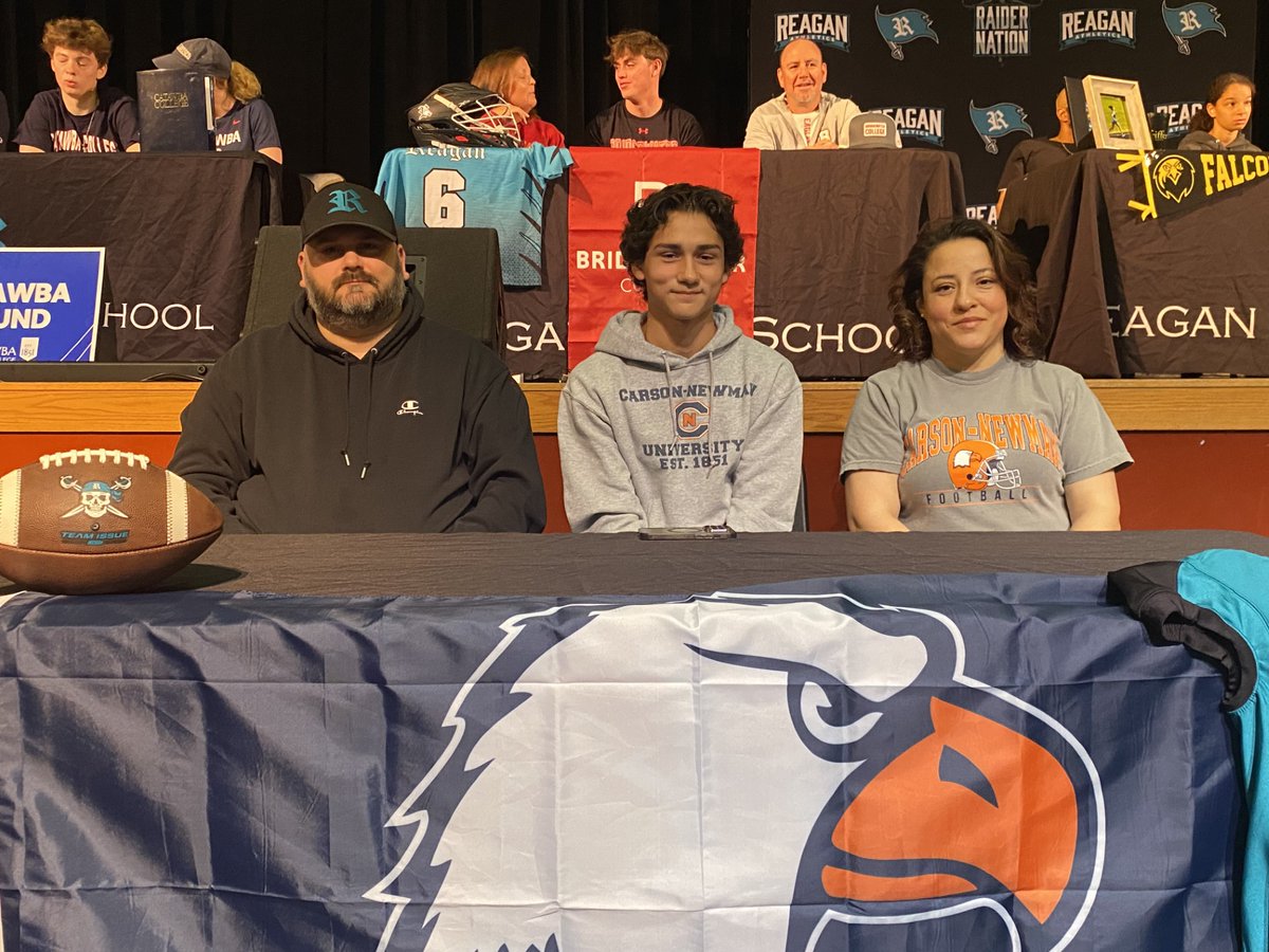 Congrats to @ryderlawson42 on signing his #NLI to play football at @carson_newman_u. @cnfootball is picking up a great player & an even better student athlete. We're very proud of you Ryder! #wearepafftown #RaiderNation #oneschoolonecommunityonefamily @next_fb @RRHSAthletics