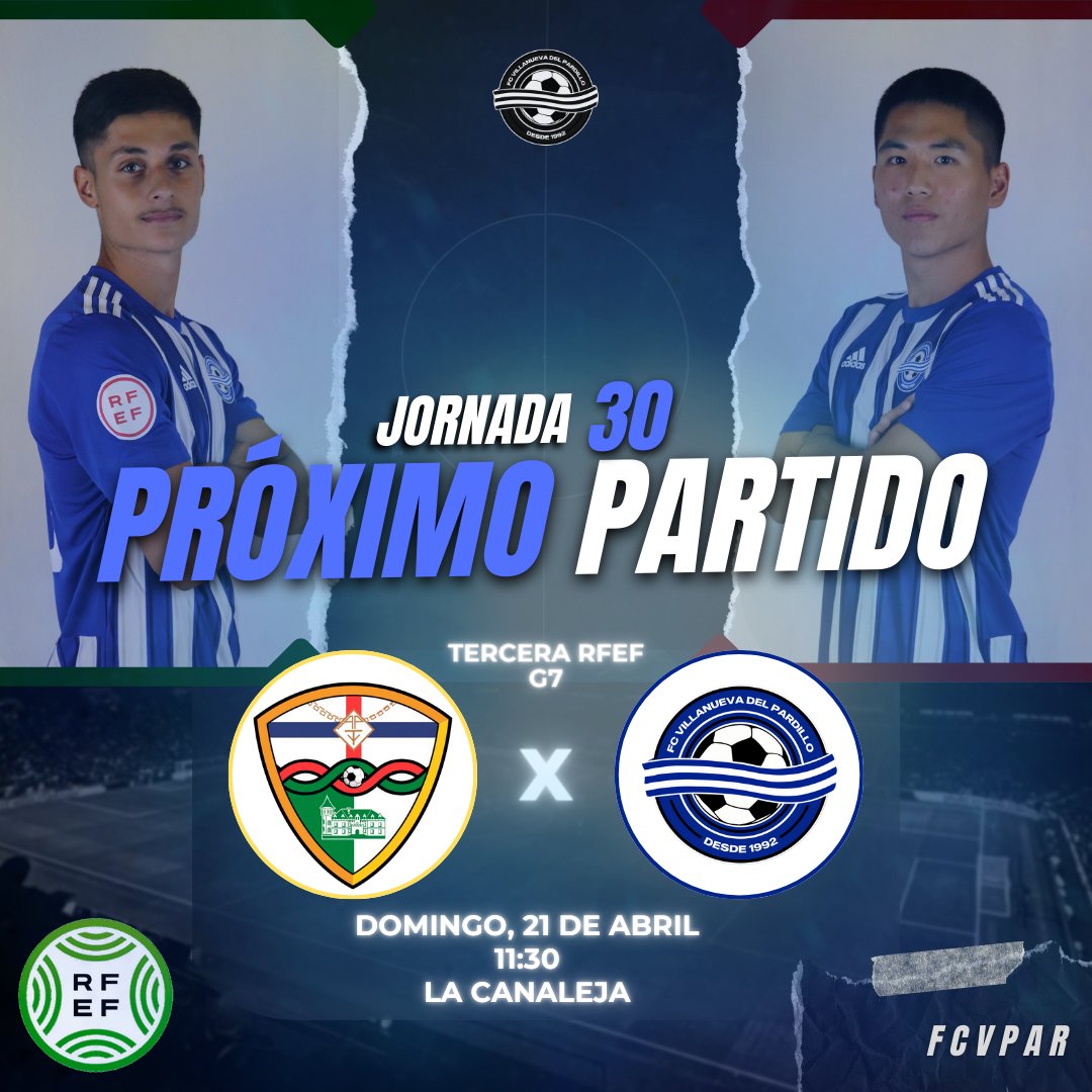 PRIMER EQUIPO🔵⚪ PRÓXIMO PARTIDO 🏆 Tercera RFEF G7 📌 Jornada 30 🗓️ Domingo, 21 de abril ⌚ 11:30 🏟️ La Canaleja ⚔️ Trival Valderas #TerceraRFEF #HacerQueValgaLaPena💙🤍