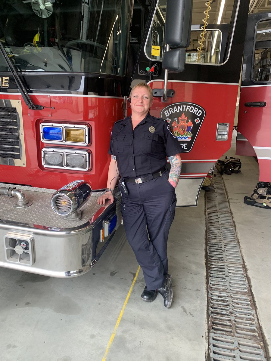 In honour of National Public Safety Telecommunicators Week we would like to introduce Fire Communications Operator (FCO) Bradley! FCO Bradley is in her 21st year of service with the Brantford Fire Department. Thank-you for your service! #NPSTW