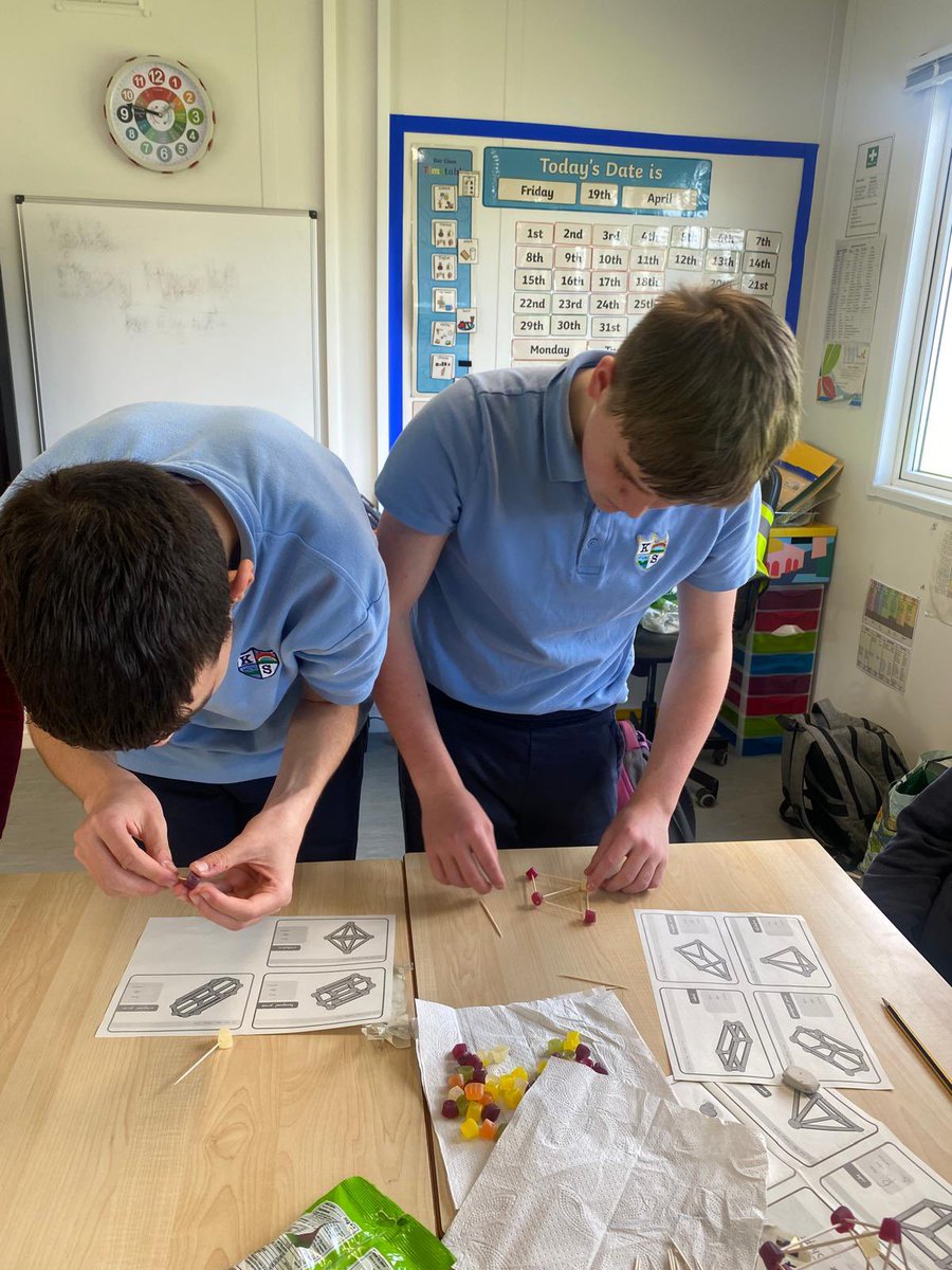 MrMcInnes3's tweet photo. 🔢🍬 Today's Math class brought hands-on learning to the forefront as we used concrete materials (sweets and sticks) to construct 3D objects! 🌟🏗️ A sweet demonstration of STEM principles in action! 🍭📏 #MathematicalExploration #HandsOnLearning #STEMEducation @Kilpatrickscho1 https://t.co/okwaQk5caa