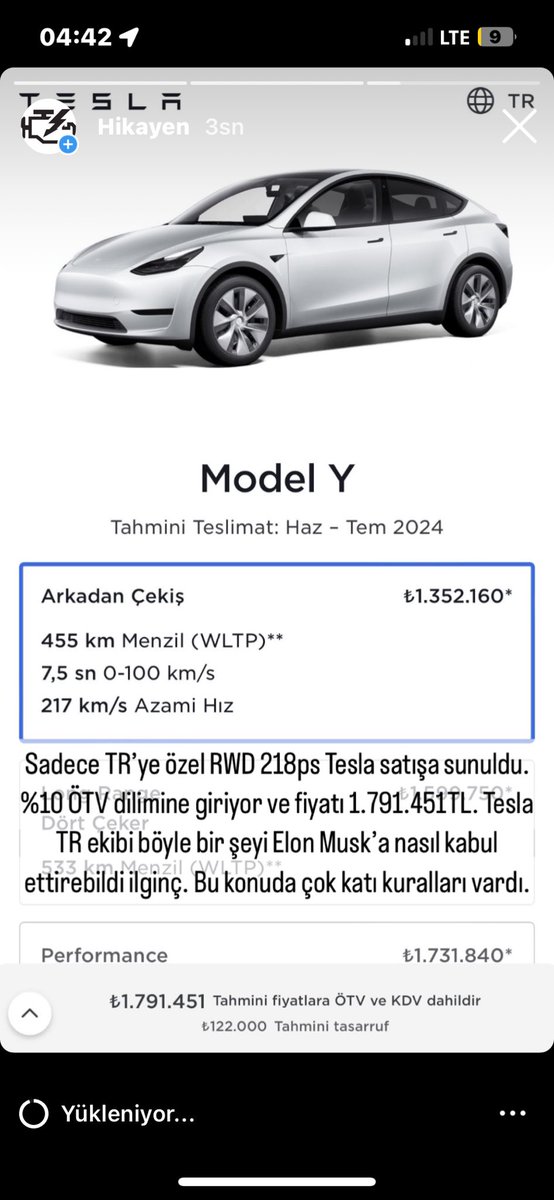 Belli ki Tesla TR ekibi bu aracı getirebilmek için büyük gayret sarf etmiş. D segment olmasına rağmen birçok C segment elektrikli SUV araçtan uyguna gelmiş oldu. Sizce nasıl etki edecek EV araç piyasasına?