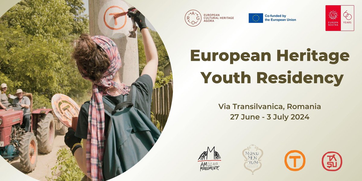 The #HeritageYouthResidency is a unique opportunity for 18-35 years to have a first hand experience of Via Transilvanica and Ambulance for Monuments in #Romania, past #EuropeanHeritageAwards winners. ✍️Fill in the form and send your CV now.