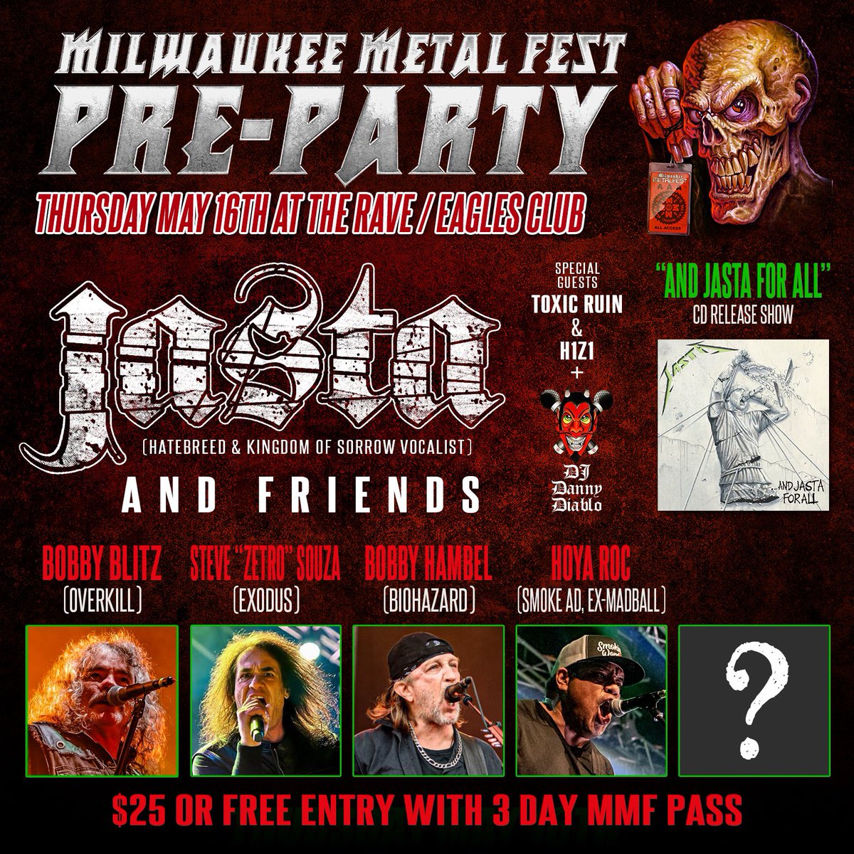 May 16th @MKEMetalFest Pre-party just got HEAVIER! @HOYAROC will be in the building! Therave.com/metalfest