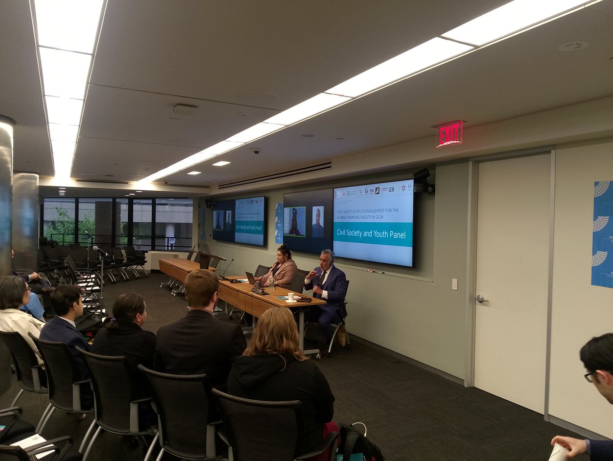 LIVE NOW: @CSCGforGFF & @GYPlatform Civil Society and Youth Panel on creating spaces for communities and young people in discussions and decision-making for health and nutrition. #WBGMeetings #InvestInHealth #InvestInYouth #InvestInCSOs #InvestInYouth

tinyurl.com/wbgmeetings