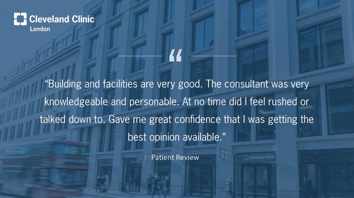 We extend a heartfelt thank you to a patient for sharing kind words about their experience at Cleveland Clinic Moorgate Outpatient Centre. Learn more about Cleveland Clinic Moorgate Outpatient Centre: clevelandcliniclondon.uk/locations/moor… #PatientFeedback #HospitalExcellence