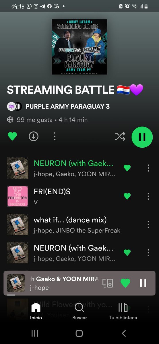 CynthiaEncina's tweet photo. @purplearmy_py ARMY TEAM PY
#ARMYLATAMBATTLE https://t.co/1D1wzWVd3W