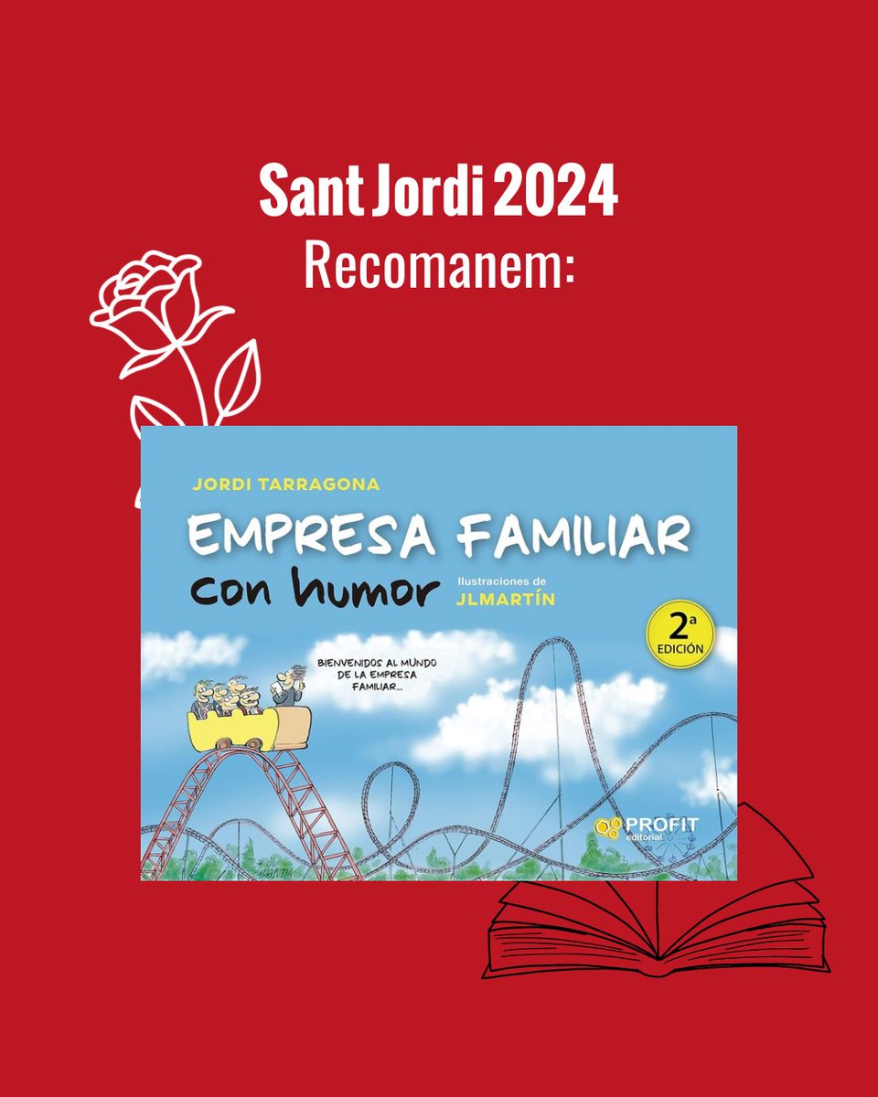 🌹Aquesta és la nostra recomanació de llibres d'avui en motiu de la diada de #SantJordi. 📘Títol: Empresa familiar con humor. Las cien principales cuestiones sobre las que debe reflexionar el propietario de una empresa familiar ✒️Autor: Jordi Tarragona