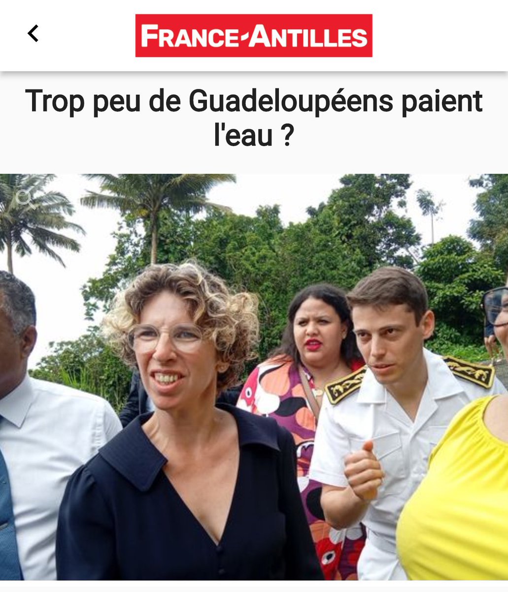 Elle vient sr un territoire sr lequel l’état a sous-investi via Veolia dans la gestion, la captation, le réseau , la distribution, la qualité, etc de l’eau. Un état qui a validé l’empoisonnement des terres au chlordécone, dc du cycle de l’eau dc des pplº pr les mépriser HONTEUX