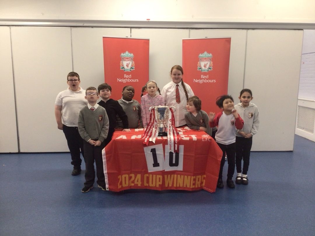 Butterfly class were invited to @anfield_sports to see the @Carabao_Cup Thanks to @Red_Neighbours and @LFCFoundation for hosting the event. #football #ks2 #community #anfield #Liverpool