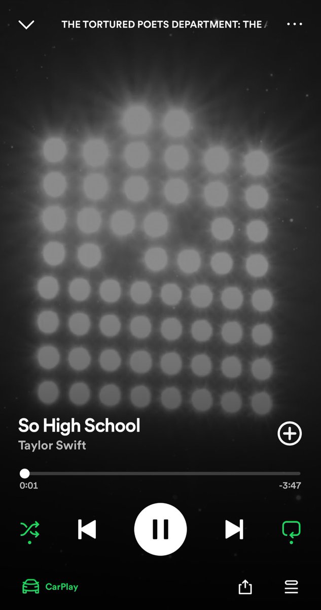 The Spotify canvas for So High School has high school football stadium lights 😭