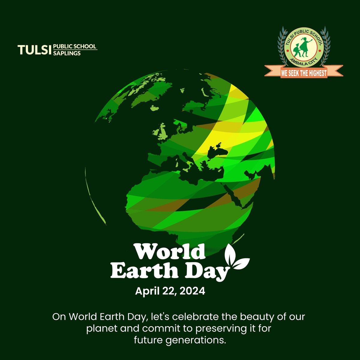 TulsiSaplings's tweet photo. On this World Earth Day, let's pause, reflect, and take action to preserve the awe-inspiring wonders of nature that surround us🌱🌍

#WorldEarthDay #TulsiSaplings #School #CBSESchoolAmbala #PreSchool #Kindergarten #Nursery #PlayBasedLearning #digitalseries #Academics #Excellence https://t.co/teysKeRSgk