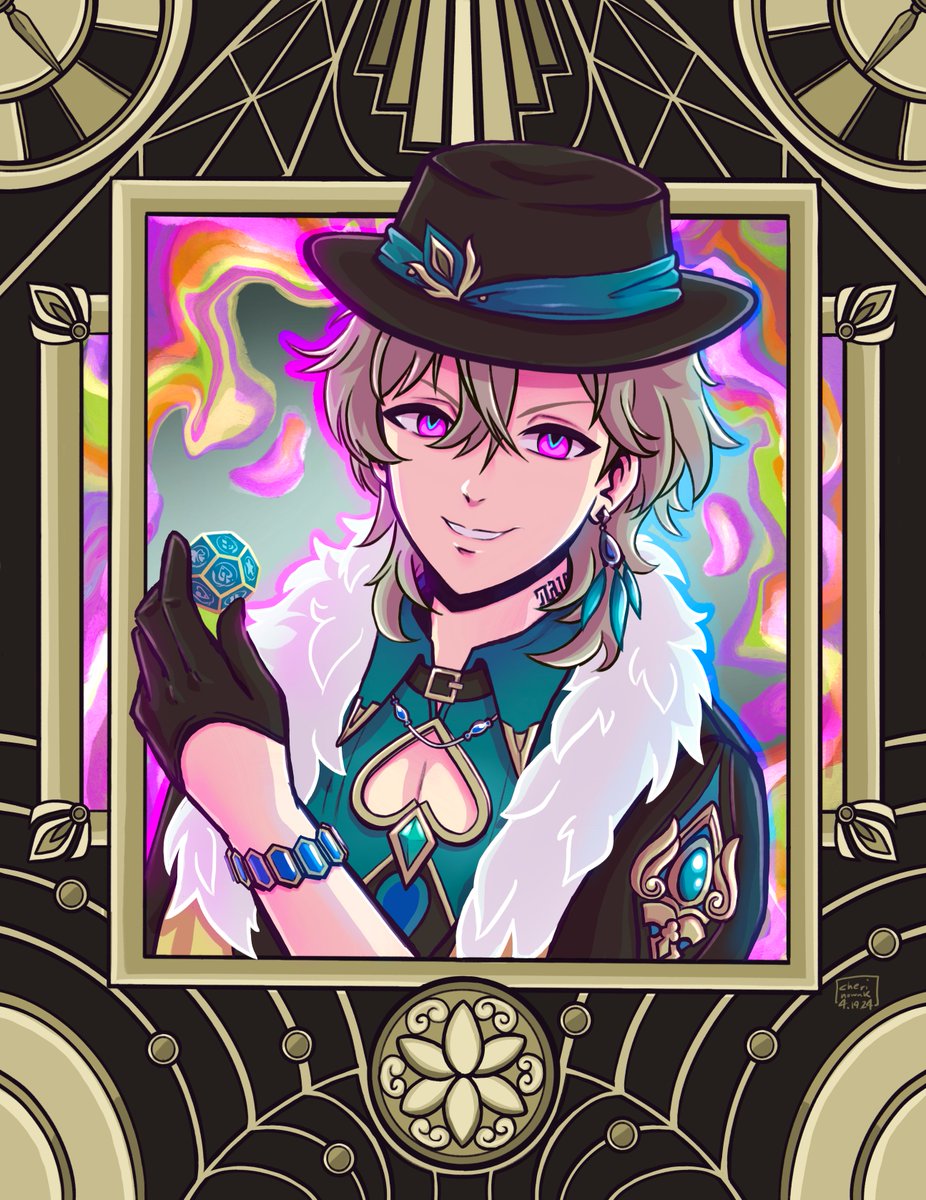 My #Aventurine #fanart for #HonkaiStarRail #MultiverseVistas !  <a href="/camdensutkowski/">Camden Sutkowski</a>