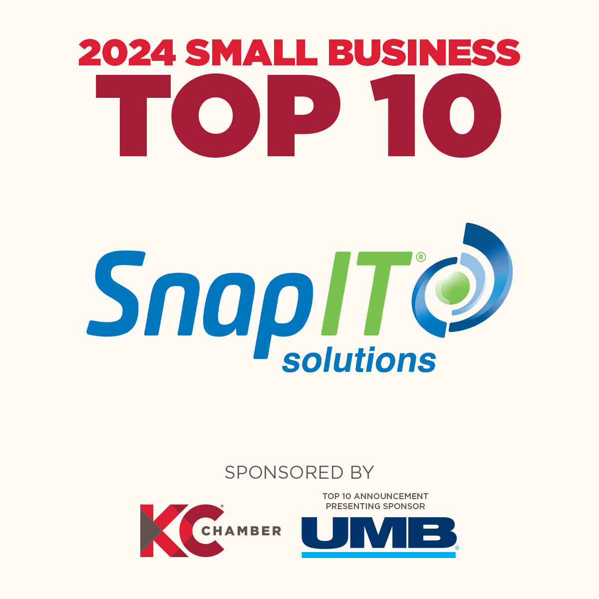 The suspense of knowing who will be announced next as a 2024 Top 10 Small Business is about to end. Congratulations to @SnapitSolution on this recognition! #CelebrateSmallBiz