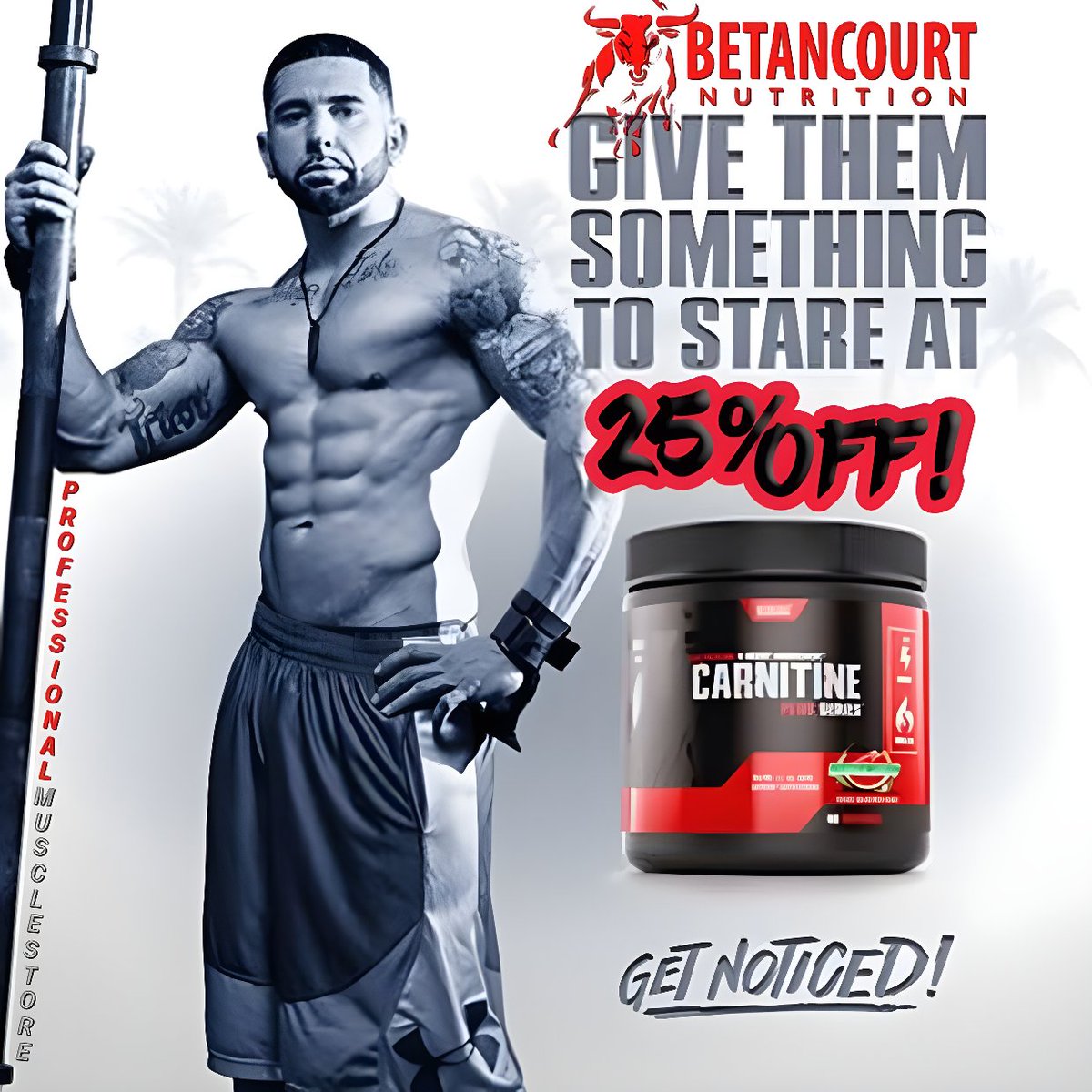 25% OFF Betancourt Carnitine + Series! Use code BETA at checkout!
professionalmusclestore.com/.../betancourt...
#supplements #ripped #muscle #bodybuilding #pump #training #strong #gymlife #gym #workout #fitness #squat #gains #shredded #ifbb #instafit #sale
ProfessionalMuscleStore.com