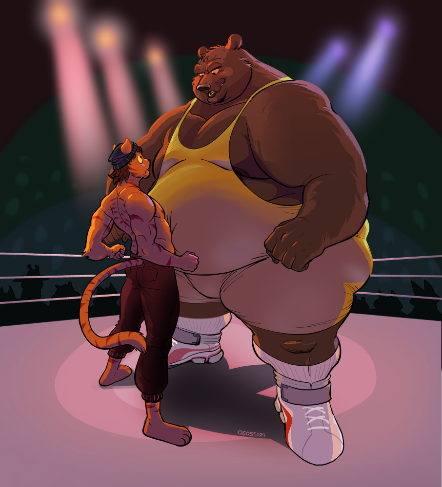 Ruz an Scoot bump bellies as their face off begins! Commission for Zoober and Scoot, thank you!