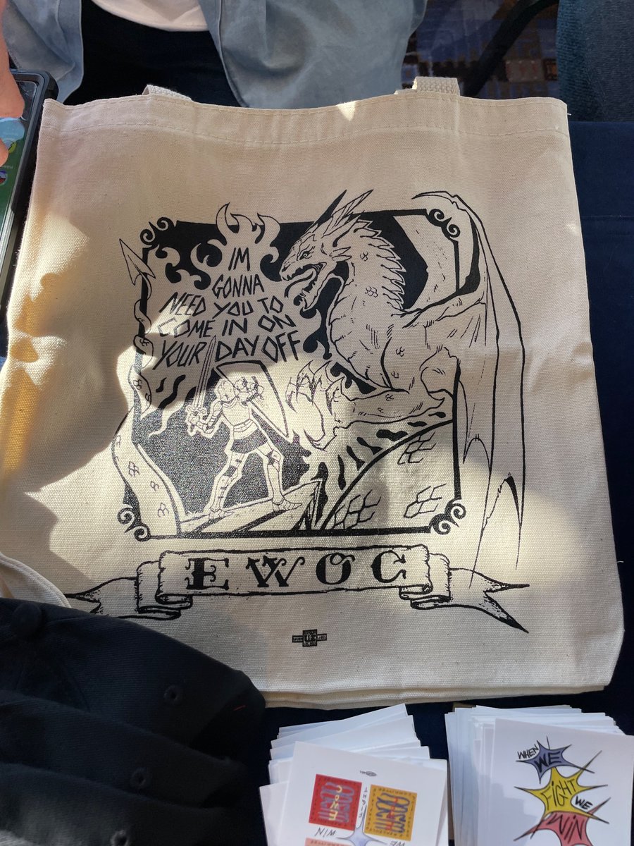 MeganFreedom's tweet image. This EWOC merch!!!!! Come get it at the EWOC table at Labor Notes