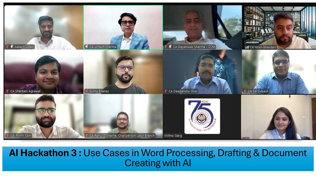 Special thanks to all our panelists of our 3rd AI Hackathon! 🎉Your innovative use cases in Word Processing, Drafting & Document Creation showcased AI's transformative power. Let's keep innovating! Watch the highlights: youtube.com/watch?v=sHr3ZM…
#AIinICAI #aitools
