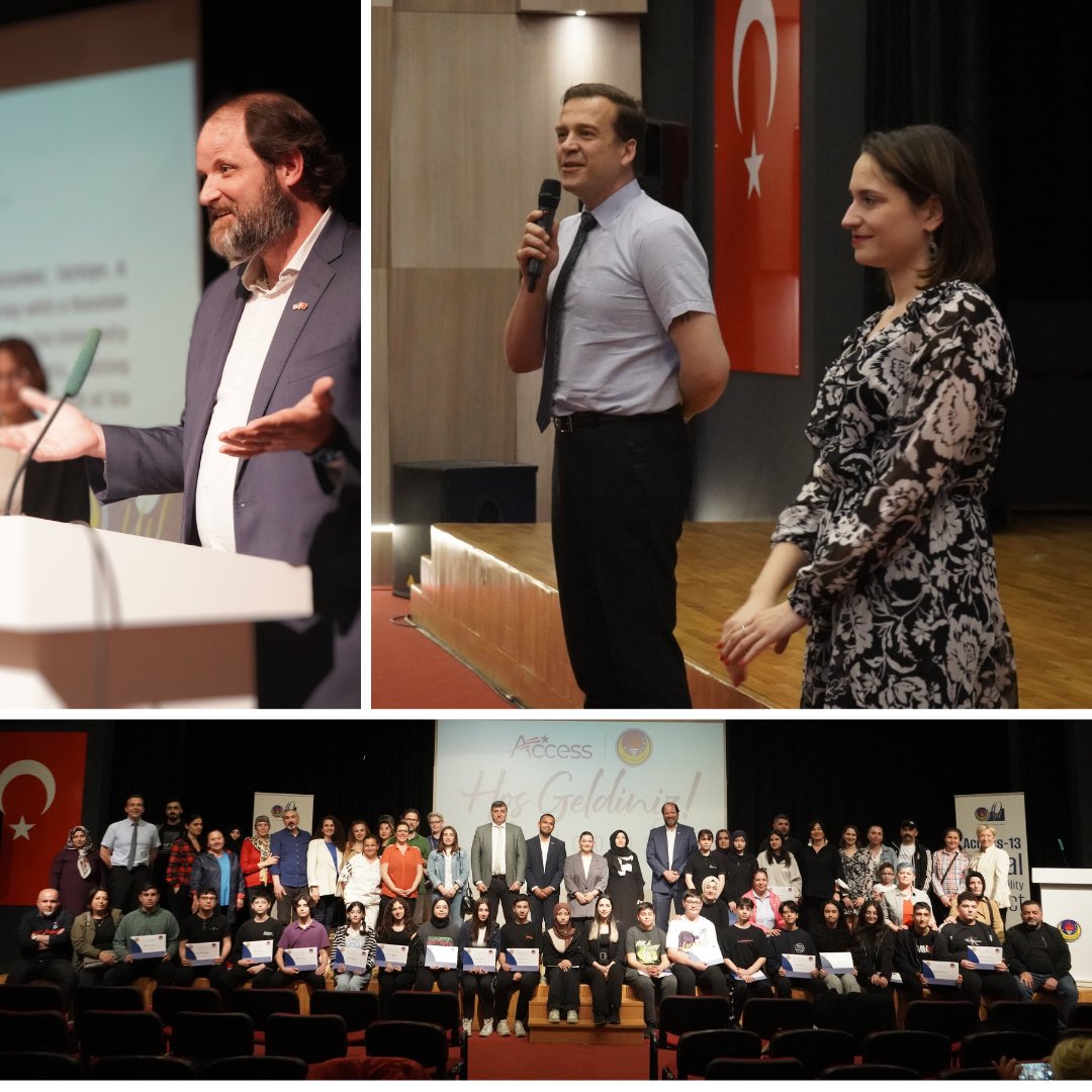 USConsIstanbul's tweet photo. İstanbul'daki @tedronesans ortaklığında yürütülen #EnglishAccess Mikroburs Programı’nın açılışını gerçekleştiren Basın ve Kültür Konsolosu Brent Maier, yaklaşan #DünyaGünü vesilesiyle tüm dünyadaki Access katılımcılarının elde ettiği networking imkanlarına dikkat çekmekten mutluluk duydu:
"İngilizce öğrenirken çevreyi koruma gibi önemli konular hakkında bilgi edinecek ve tüm dünyadan Access öğrencileriyle birlikte çalışarak farklı ülke vatandaşlarının gönüllü çalışmalarla kendi şehirlerini nasıl temiz tuttuklarını öğreneceksiniz."
🗣️ Access İngilizce Mikroburs Programı, başta 13 ila 20 yaşlarındaki gençler olmak üzere öğrencilere kendi ülkelerinde temel İngilizce dil beceri ve bilgisi edinme fırsatı sunar. Katılımcılar ayrıca gelecekte başka değişim ve ABD’de eğitim programlarına başvurma ve katılma imkanını kazanır. https://t.co/5umnwEFFsF
Public Diplomacy Officer Brent Maier was delighted to launch the #EnglishAccess Microscholarship program in partnership with @tedronesans in Istanbul, highlighting networking opportunities for Access participants worldwide, especially on upcoming #EarthDay:
"While learning English you will learn about important issues such as environmental conservation and coordinate with other Access students from around the world to learn about how citizens volunteer to help keep their cities clean."
🗣️The English Access Microscholarship Program (Access) provides an English language foundation to students primarily between the ages of 13 to 20 in their home countries. Participants gain the ability to compete for and participate in future exchanges and study in the United States. https://t.co/5umnwEFFsF