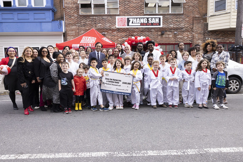 .@SenatorSaval was in his district last week to present a $500K check to the Zhang Sah Martial Arts and Learning Center in Philadelphia.