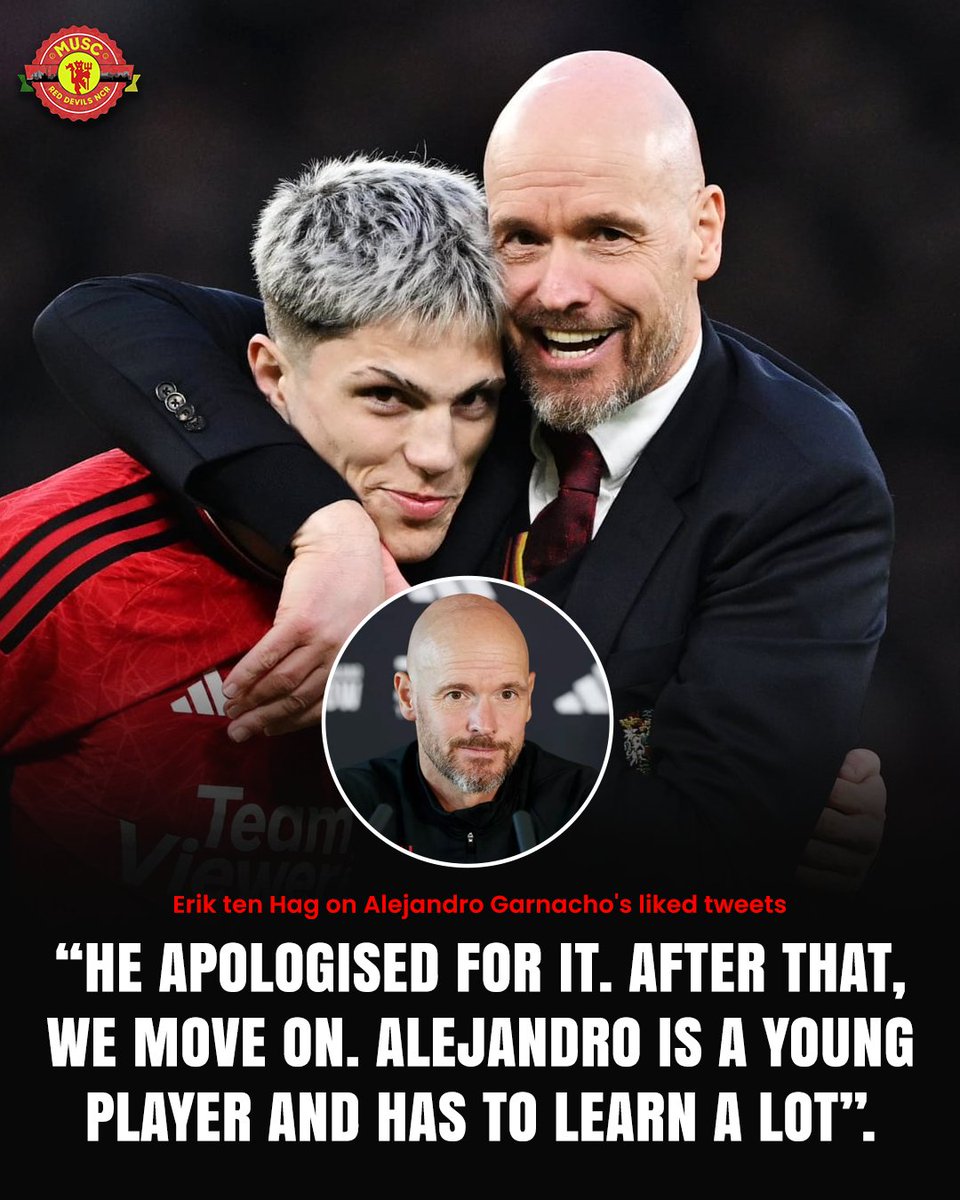 Erik ten Hag reacts to the recent Alejandro Garnacho drama. #garnacho #tenhag #eriktenhag #ManchesterUnited