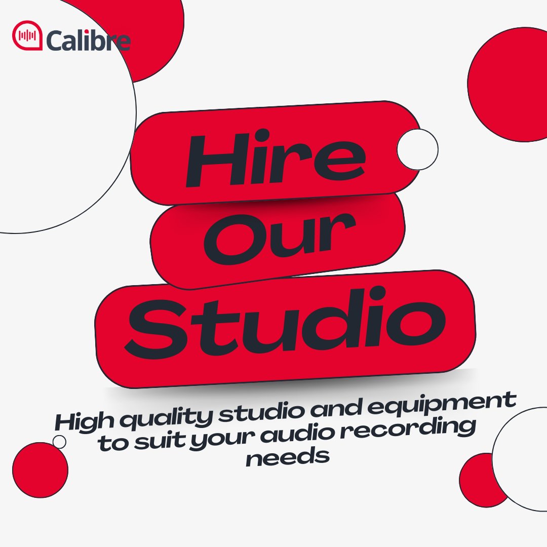 Whether you are a publisher, author, individual, company or charity looking to hire a studio for a few hours or take on a full audio project, we’d love to talk to you about how we can work together to produce great audio content. Find out more here: studio.calibre.org.uk/#main