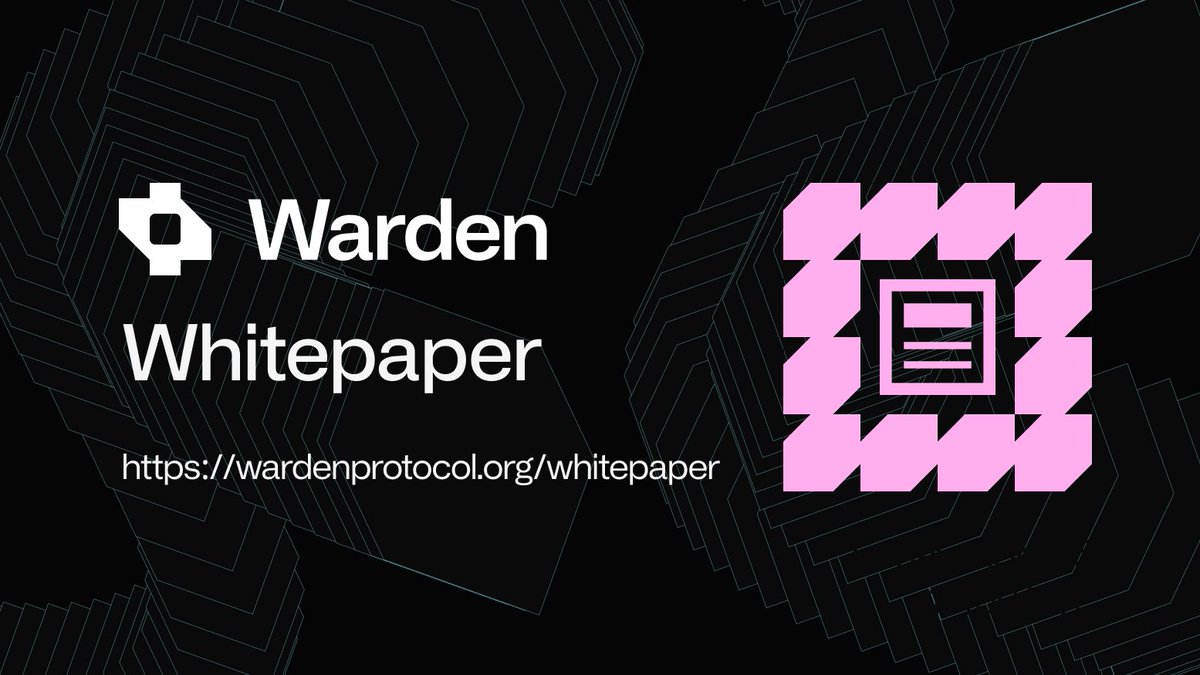 Warden Whitepaper is released
Modular, secure & incentivized. Warden introduces a new paradigm for blockchain applications: OApps. Modularized security, omnichain interoperability, chain abstraction provide unprecedented flexibility & scalability.
📑Read: wardenprotocol.org/whitepaper