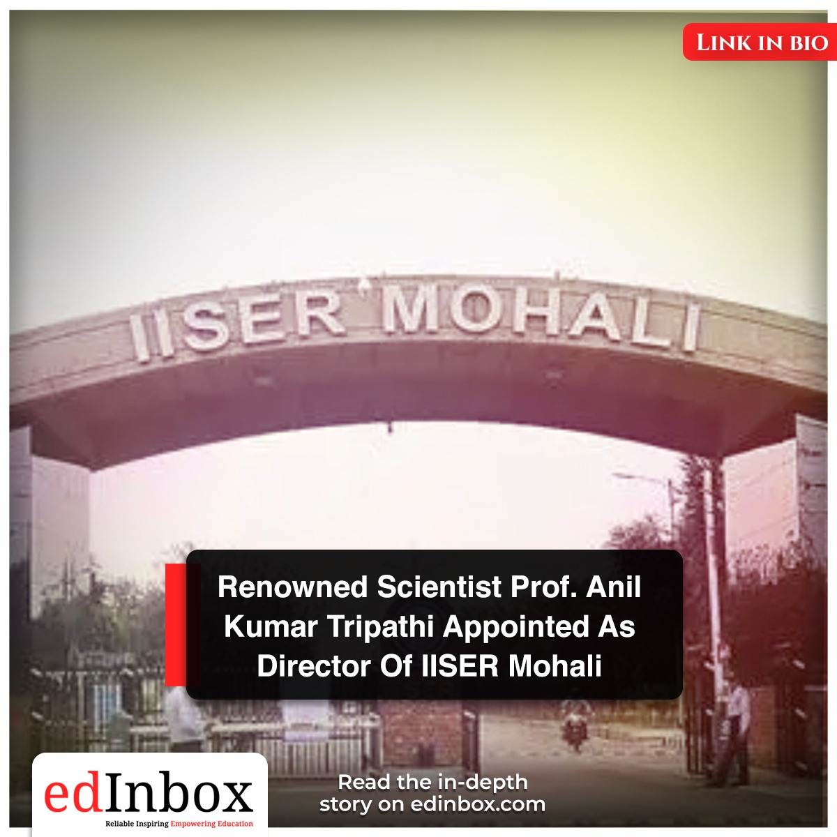 With a track record of supervising 22 #PhD theses and leading several research #projects , Prof. Tripathi's appointment is poised to catalyze advancements in scientific research and #education  at #IISER Mohali.