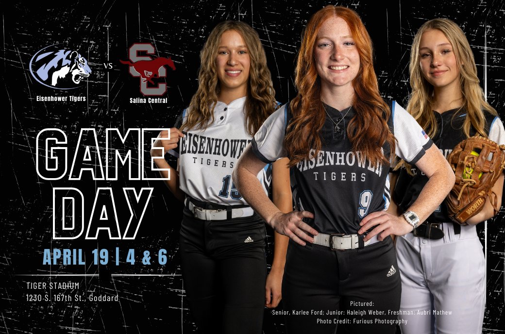 🥎 At home today in a doubleheader against Salina Central! 📍 Tiger Stadium ⏰ 4 & 6 🎫 No Cash Accepted, purchase tickets at gofan.co/app/school/KS6… 📺 Game Changer Eisenhower Junior Varsity Tigers / Eisenhower Varsity Tigers & Youtube: EHSTigerSoftball GO TIGERS! 🐾 #esotr