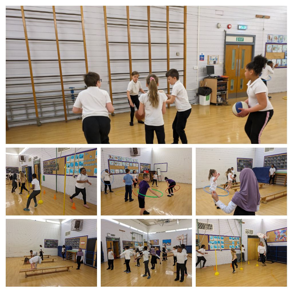 A great P.E session today...lots of team work and skills development. Also finished off with a new game thanks to Mrs Climie called the maze.