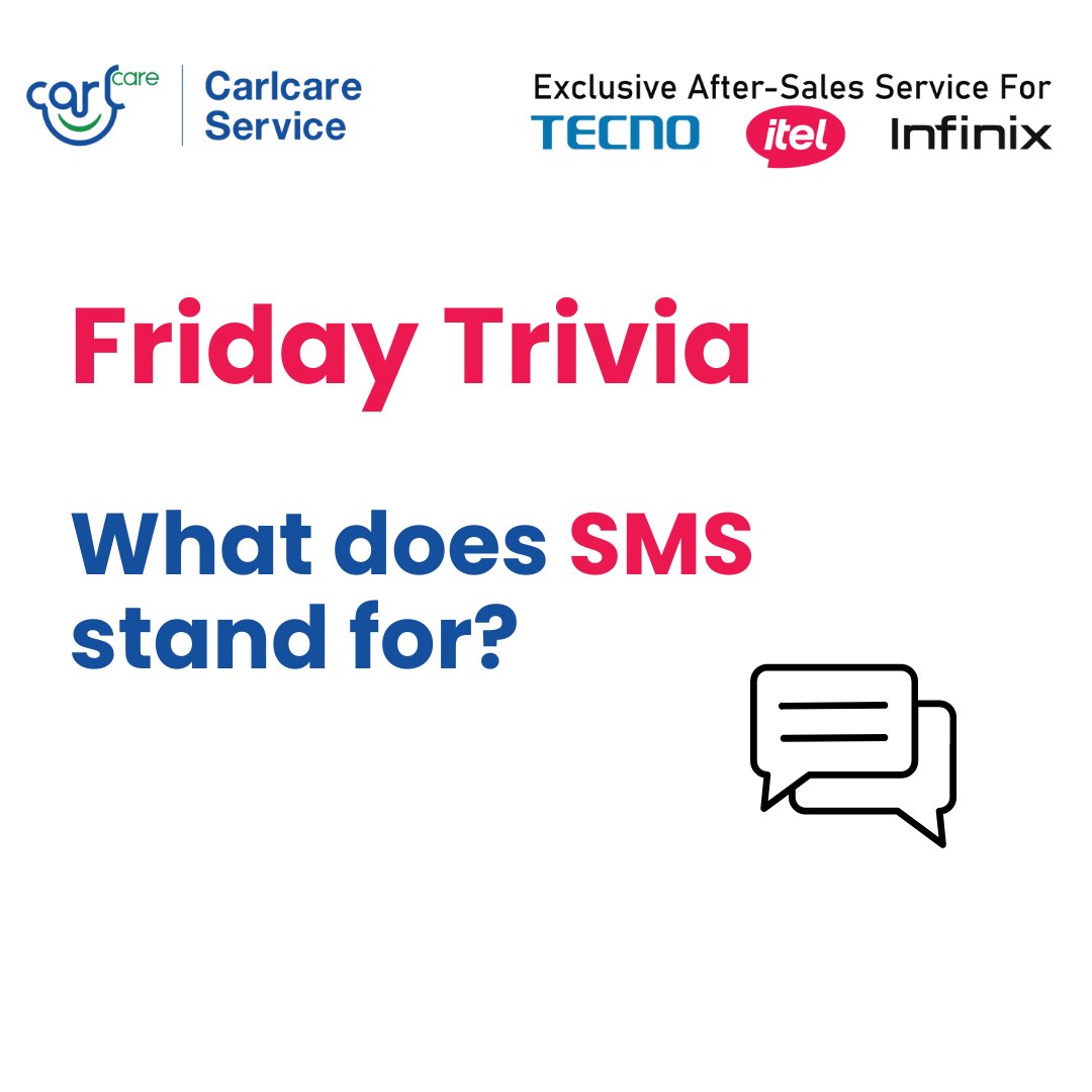 We've got a gift for you💃Just get this right!
What does '𝐒𝐌𝐒'  stands for?
Simple rule;
✅Follow our page
#Friday #triviafriday