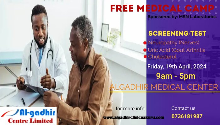Free medical camp alert! Swing by our hospital today for screenings on  gout, neuropathy, and uric acid. Your health is our priority!  #HealthScreening #GoutAwareness #Neuropathy