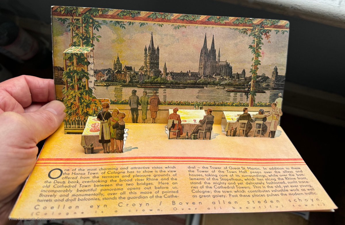Goodness @ARAScot - #Archive30 and I could be probably accused of having too many things for #ArchiveTravel ! But a recent addition is quite interesting - a 'pop-up' view of Köln/Cologne in a 1930s travel brochure. #Germany 

flic.kr/p/2pDDLyE