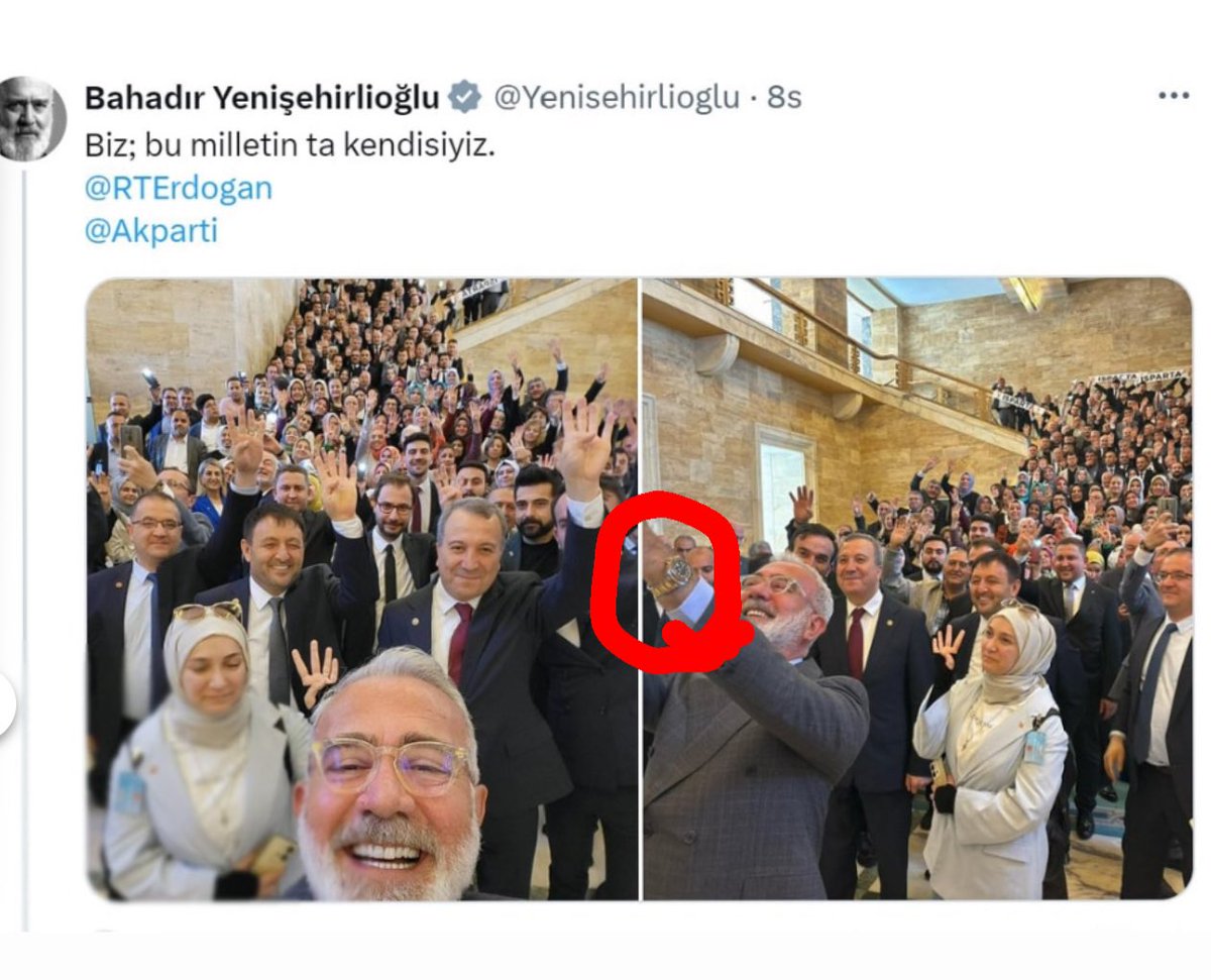 AKP NEDEN KAYBETTİ?

Millet 2 lira ucuz ekmek almak için kuyrukta sıra beklerken AKP milletvekili 500 bin TL'den fazla olan Rolex saatiyle 'biz milletin ta kendisiyiz' diye tweet atıyor.

Bu arada fark ettiyseniz hala Rabia işareti yapıyorlar. Darbeci Sisi ile el sıkıştığımızdan