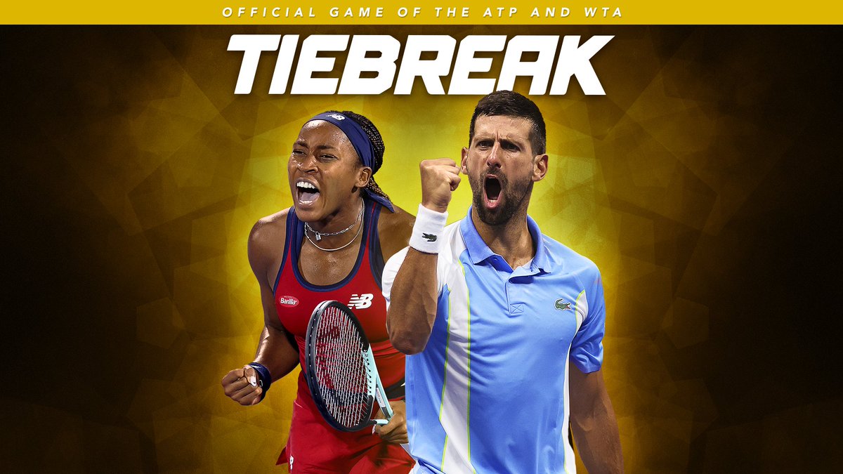 We are proud to reveal the final keyart of TIEBREAK: Official game of the @atptour and @WTA, featuring @DjokerNole and @CocoGauff! 🎾