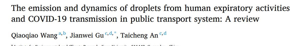 84, is another 'ways out' study and considers what this means for the public transport system It presents no primary evidence for droplet deposition. sciencedirect.com/science/articl…