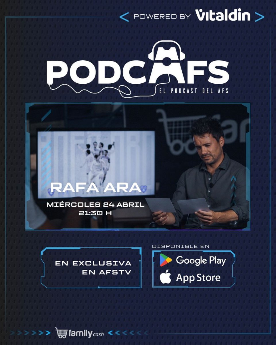 Mirad quién viene la próxima semana al 𝑃𝑂𝐷𝐶𝑨𝑭𝑺... 𝑨𝒓𝒂 sí. 

Don <a href="/RafaelAra13/">Rafael Ara Caballero</a> 🔪⚽️

En nuestra app Alzira AFSTV
Disponible en 🍏 &amp; 👾

#Açòjacrema 🔥