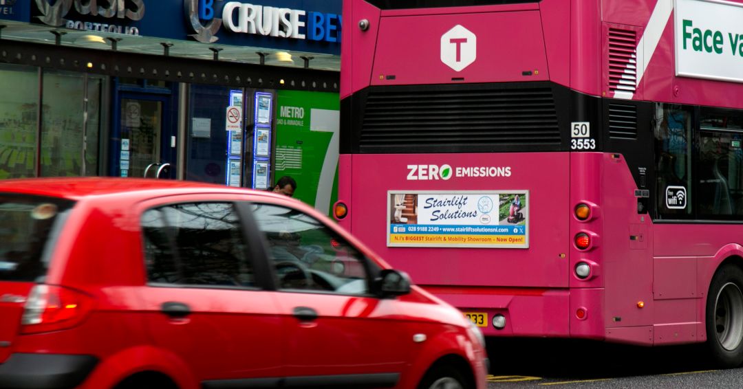 Local solutions for local business📍🩵 As a company providing products across the whole of NI, bus rears present the perfect platform for #StairliftSolutions. A lower entry cost combines with availability in every postcode to raise awareness and ignite action from new customers.