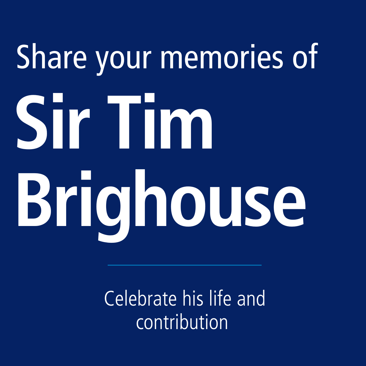 Ahead of the memorial to Tim Brighouse on 15th June, 'A life for education', we are asking all who knew him to share memories on video or in writing. Find our more Find out more here: alifeforeducation.co.uk/send-us-a-reco…