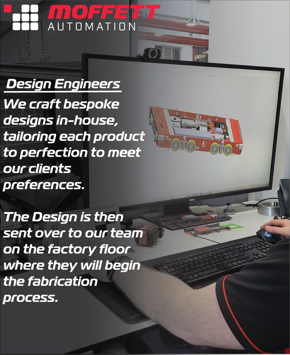 Our design engineers craft custom solutions. Every product we manufacture starts with a bespoke design, ensuring top quality.

Stay tuned as we unveil fascinating insights into the meticulous manufacturing process here at Moffett Automation. #MoffettAutomation #BehindTheScenes