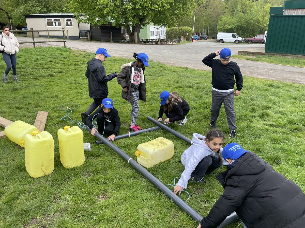 Sapphire raft building - lots of communication and team work.. the race is on to build the raft in 15 minutes.. successfully! 🛶