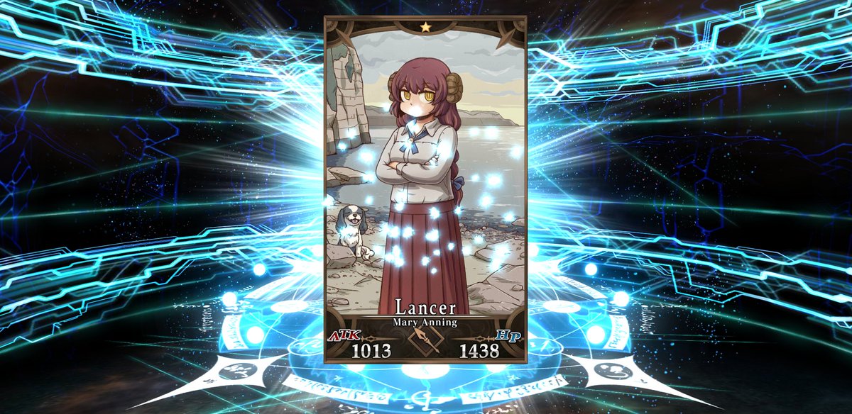 morbiuslowe's tweet photo. Finally after 2 years Mary Anning is available in the #fgo US server https://t.co/dEuBQ3Sksa