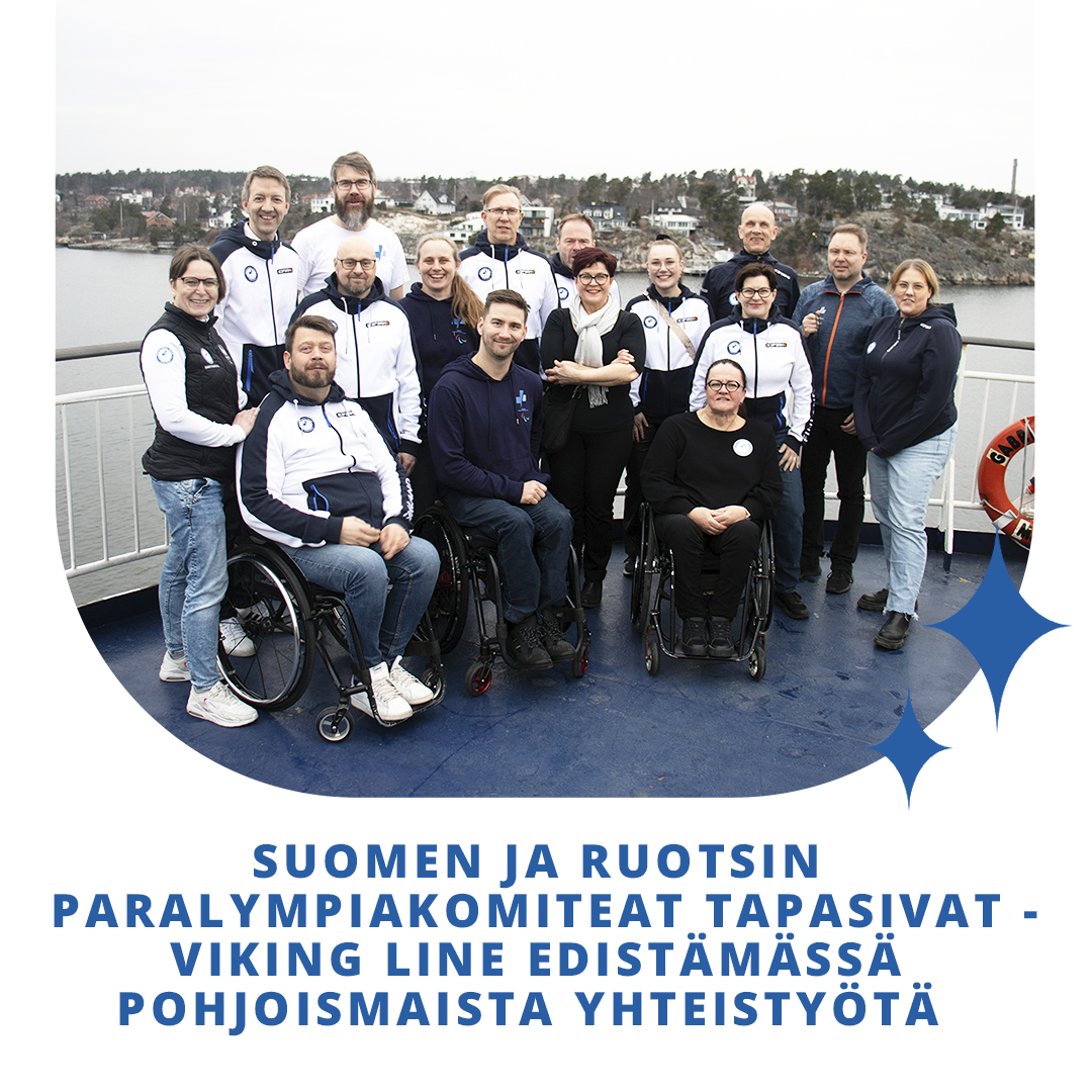 Suomen Paralympiakomitea ja Ruotsin Para Sport Sverige kehittävät keskinäistä yhteistyötään. Myös uusi yhteistyökumppani Viking Line on mukana tiivistämässä pohjoismaisten järjestöjen suhteita. Lue lisää: ow.ly/IW1250RjCTV @vikingline_fi @parasport_se