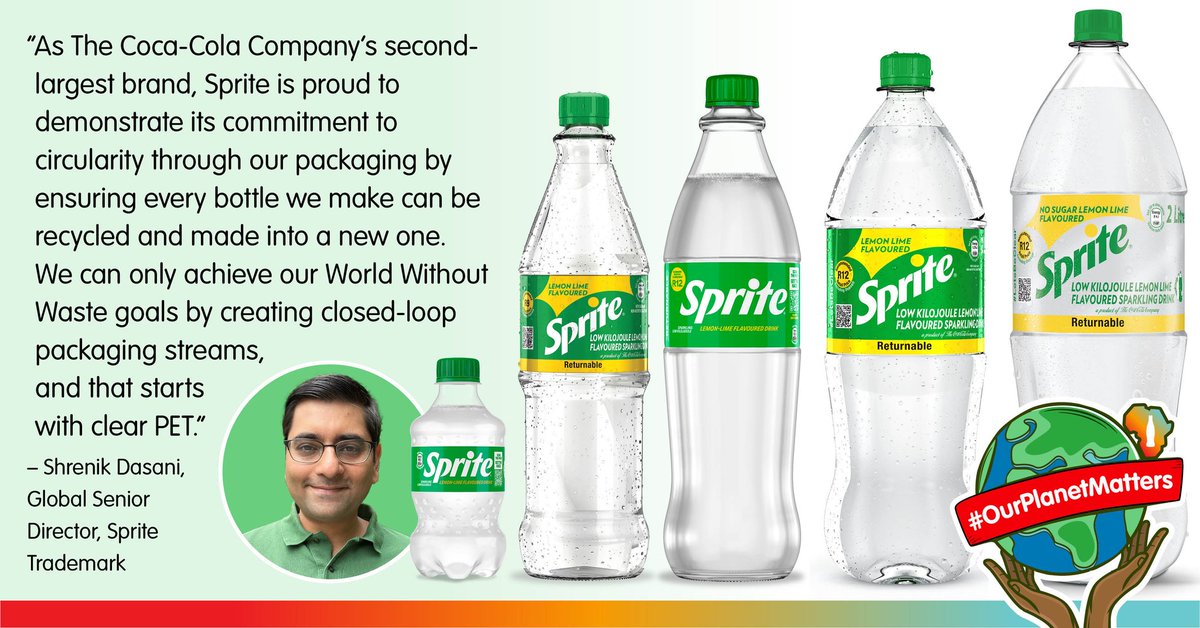 We have continued to transition #Sprite #plastic bottles from green to clear PET to help increase the efficiency of #recycling systems & boosts the availability of food-grade refillable PET. 
#OurPlanetMatters #designcollectpartner #WorldWithoutWaste #CCBAEthiopia #refreshafrica