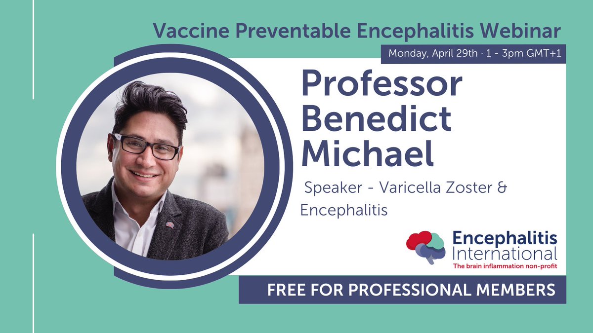 Encephalitis can be life-changing. Learn about vaccine-preventable forms & how to protect patients in our webinar for healthcare professionals, April 29, 1-3 PM BST. Register today! eventbrite.co.uk/e/vaccine-prev… #WorldImmunizationWeek