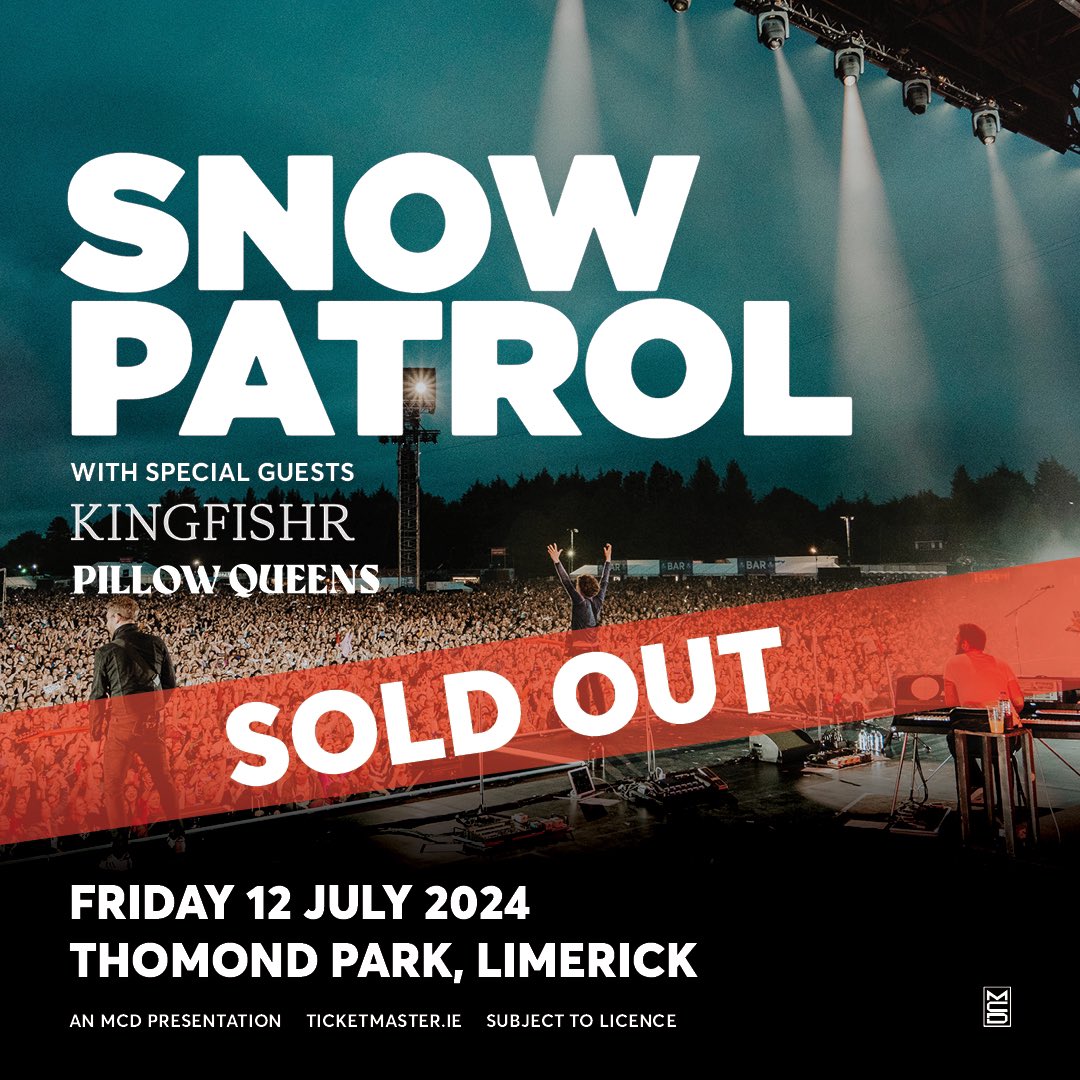 Thank you so much to everyone that bought tickets for our Limerick show! It is now sold out and we are blown away! The last time we played Limerick was over two decades ago to 200 people in Dolan’s Warehouse and now we’re playing Thomond Park to 30,000 people.