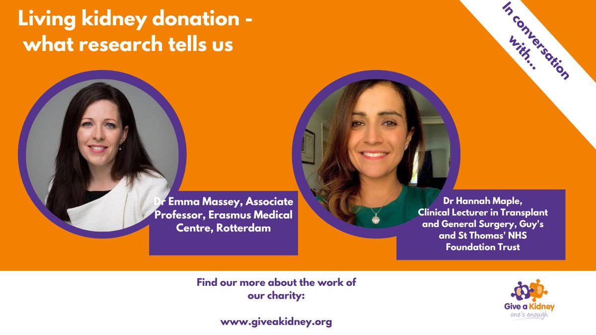 Anyone who wants to donate one of their kidneys as a non-directed donor is asked to go through a psychological assessment. In our webinar with @EK_Massey & @TransplantMaple we look at a Dutch study that focuses on mental health after donation. ▶️youtu.be/u6EoE00Af-0