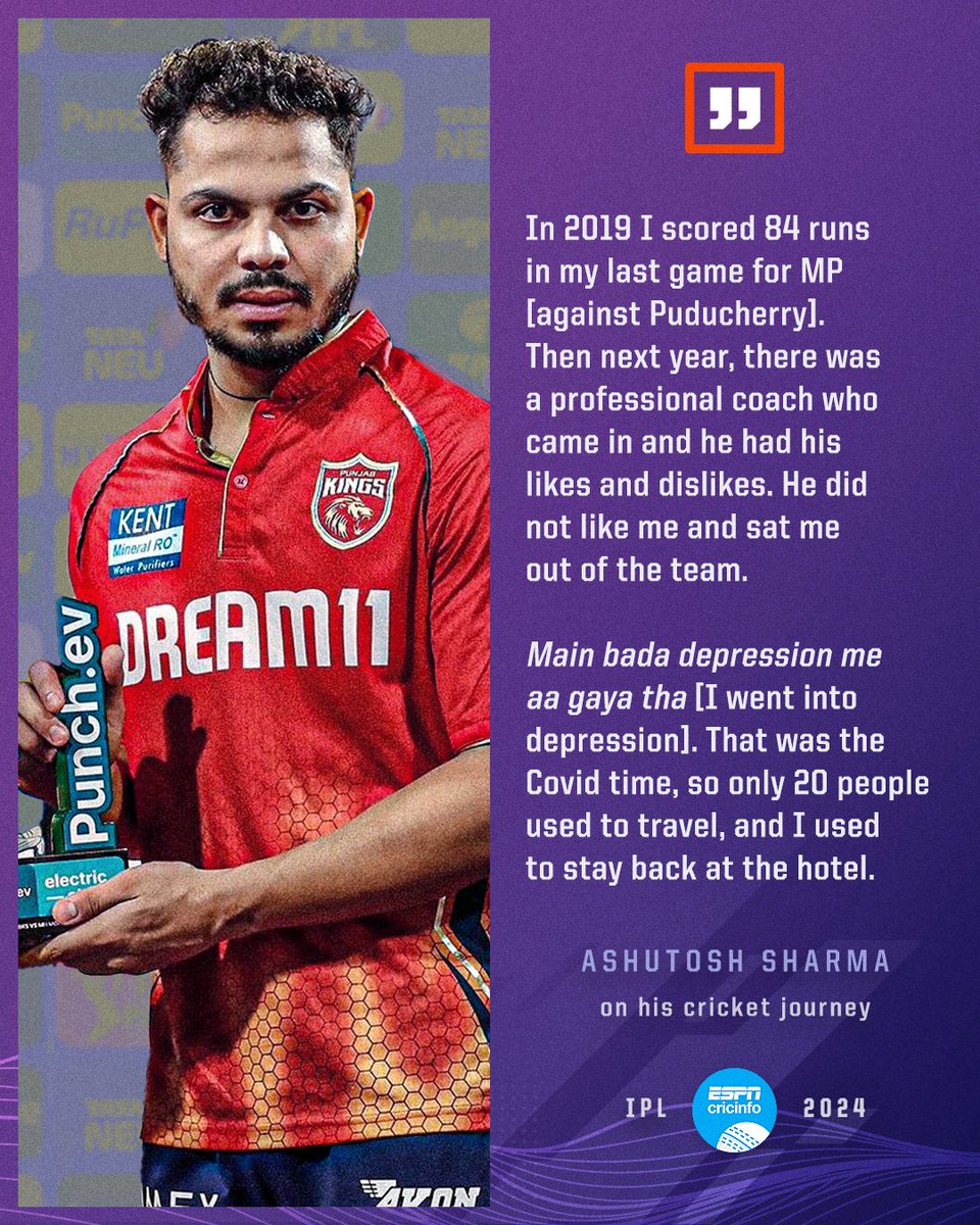 Ashutosh Sharma slipped into depression in 2020. He could not sleep for days. He was driven out of the MP set-up without explanation. The previous season, he had finished as the second-highest run-scorer for MP in the Syed Mushtaq Ali Trophy. He missed four years of top-flight…